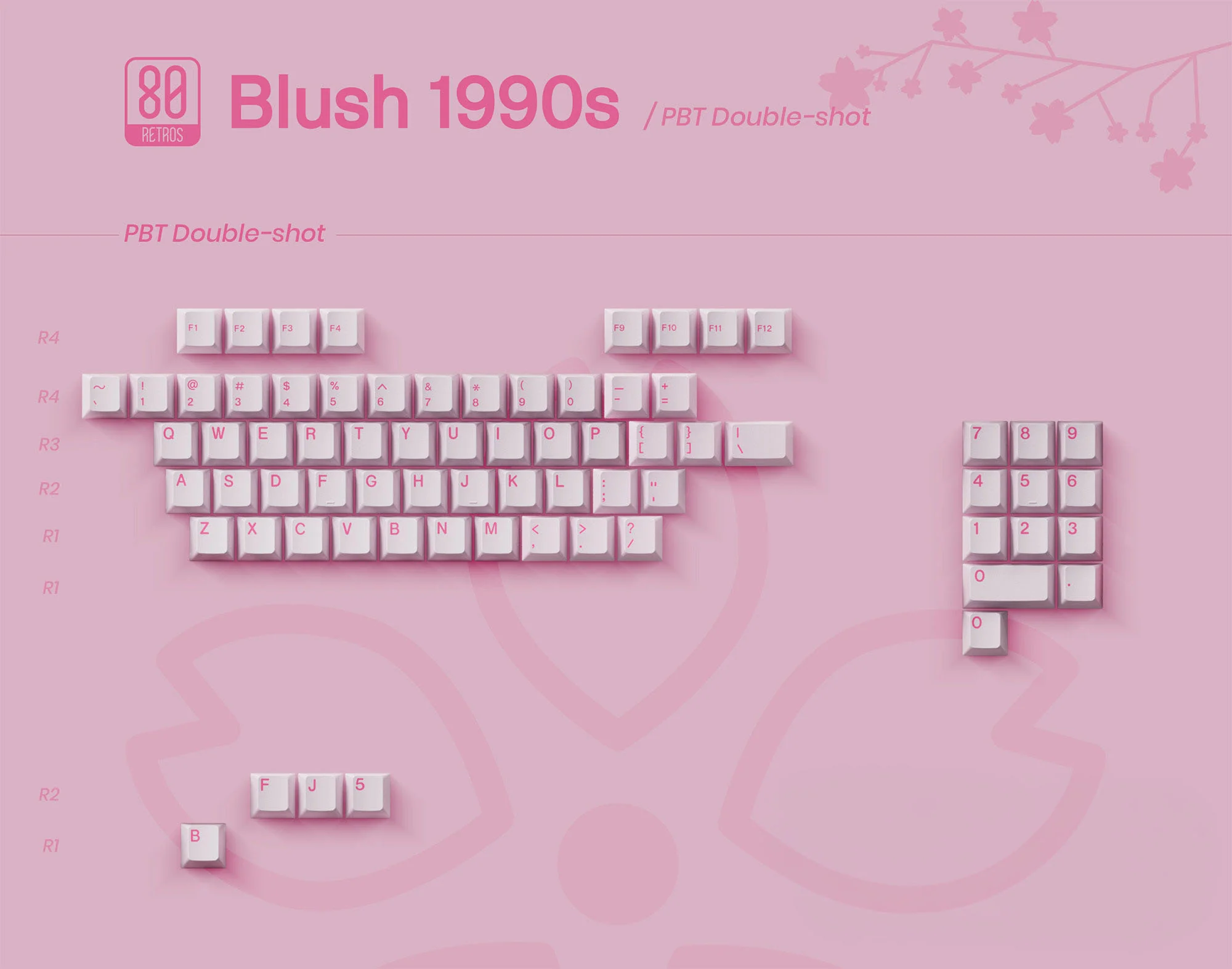 80Retros - Blush 1990s Keycap Set - Image 11