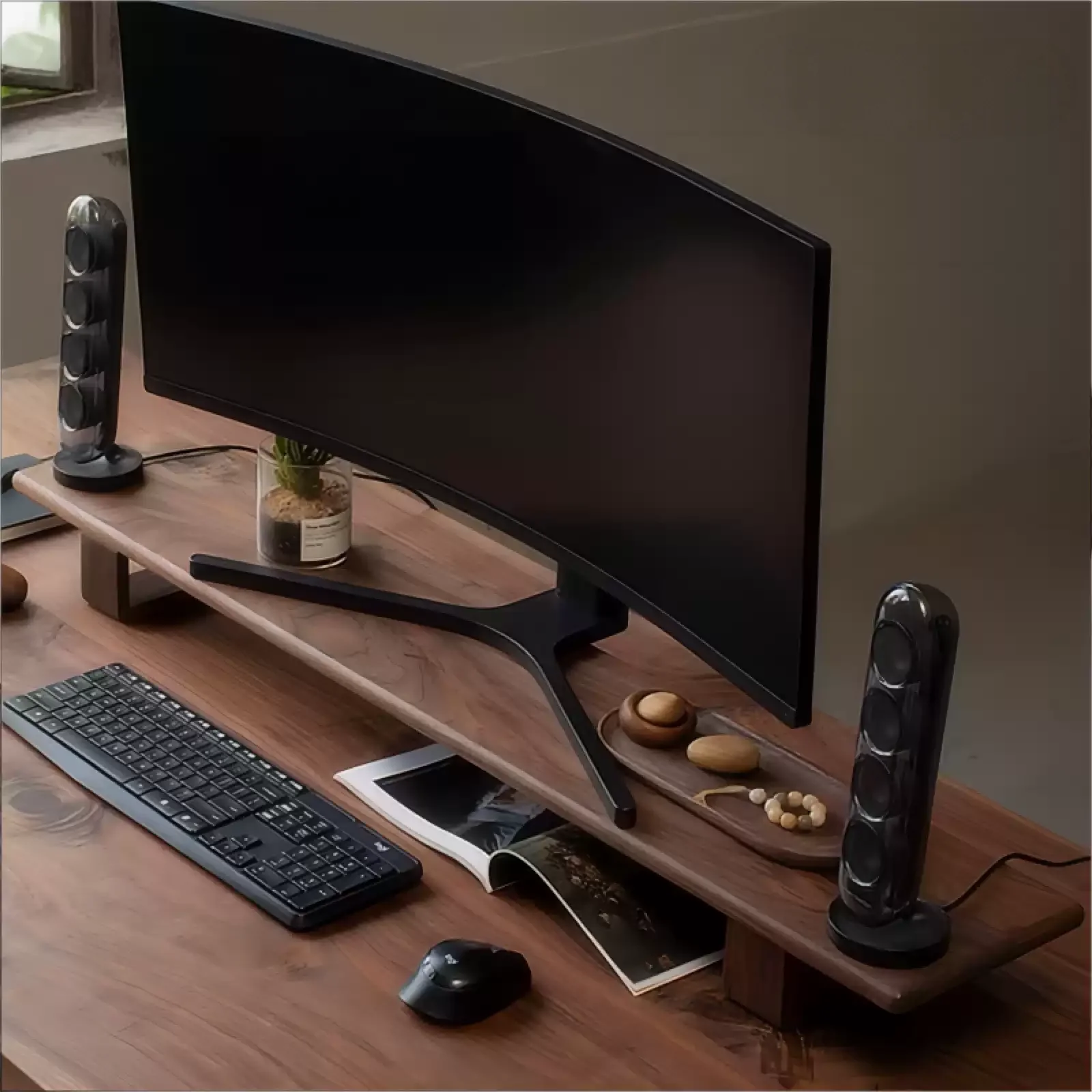 BBS - Black Walnut Standard Monitor Stand - Image 3