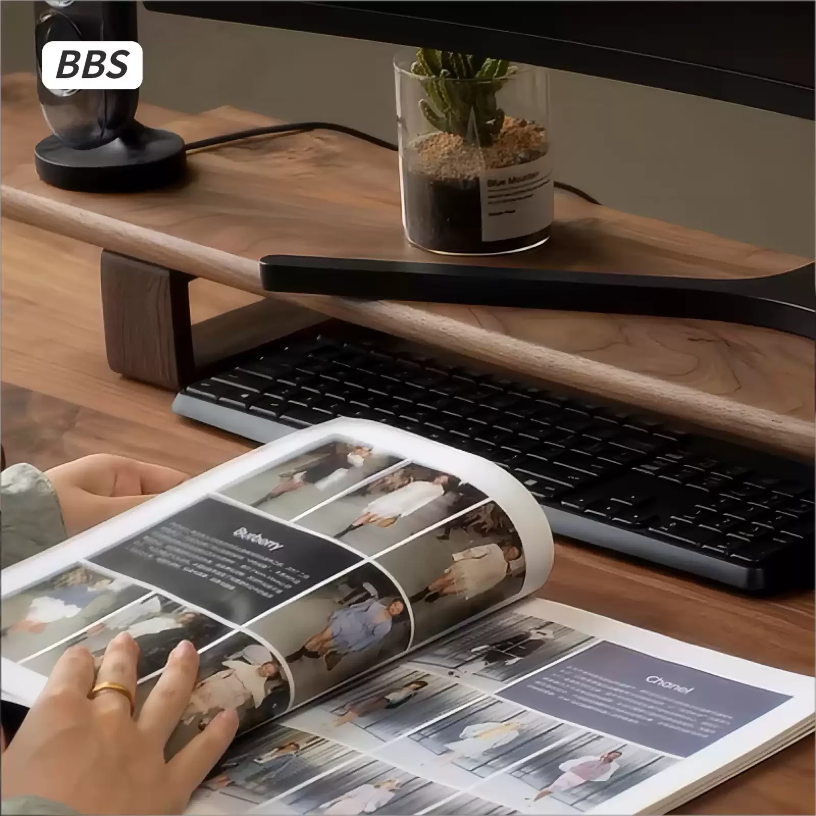 BBS - Black Walnut Standard Monitor Stand - Image 4