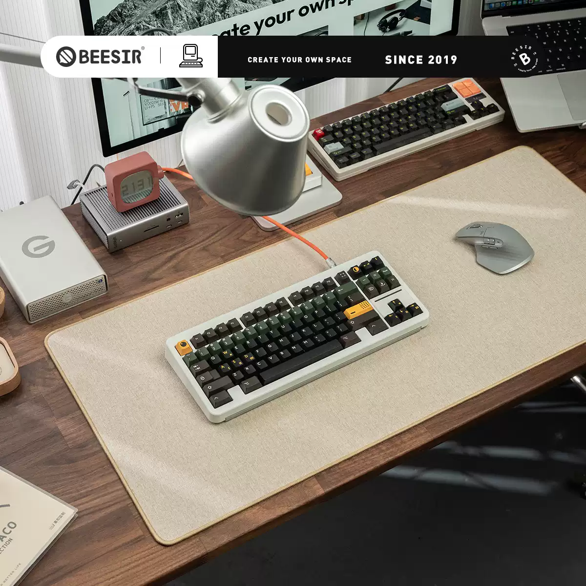 BEESIR - Oversized Cotton & Linen Desk Mat - Image 3