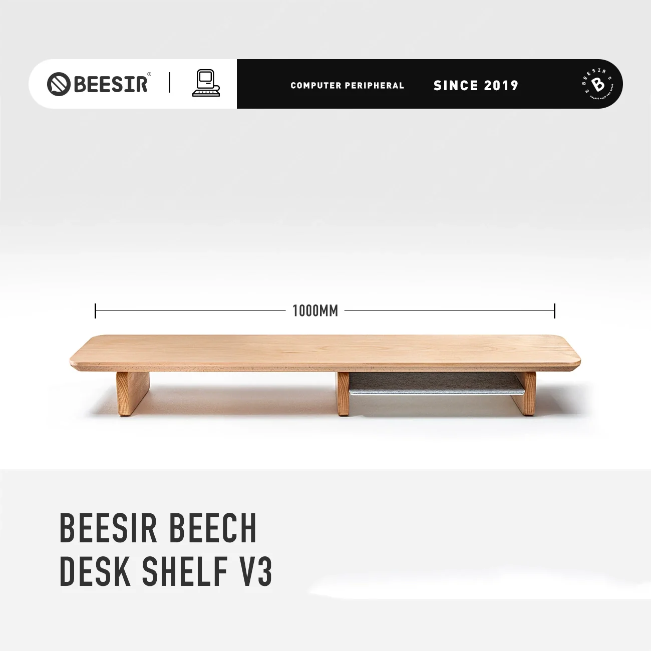 BEESIR - Solid Wood Monitor Stand (Black Walnut & Beech) - Image 5