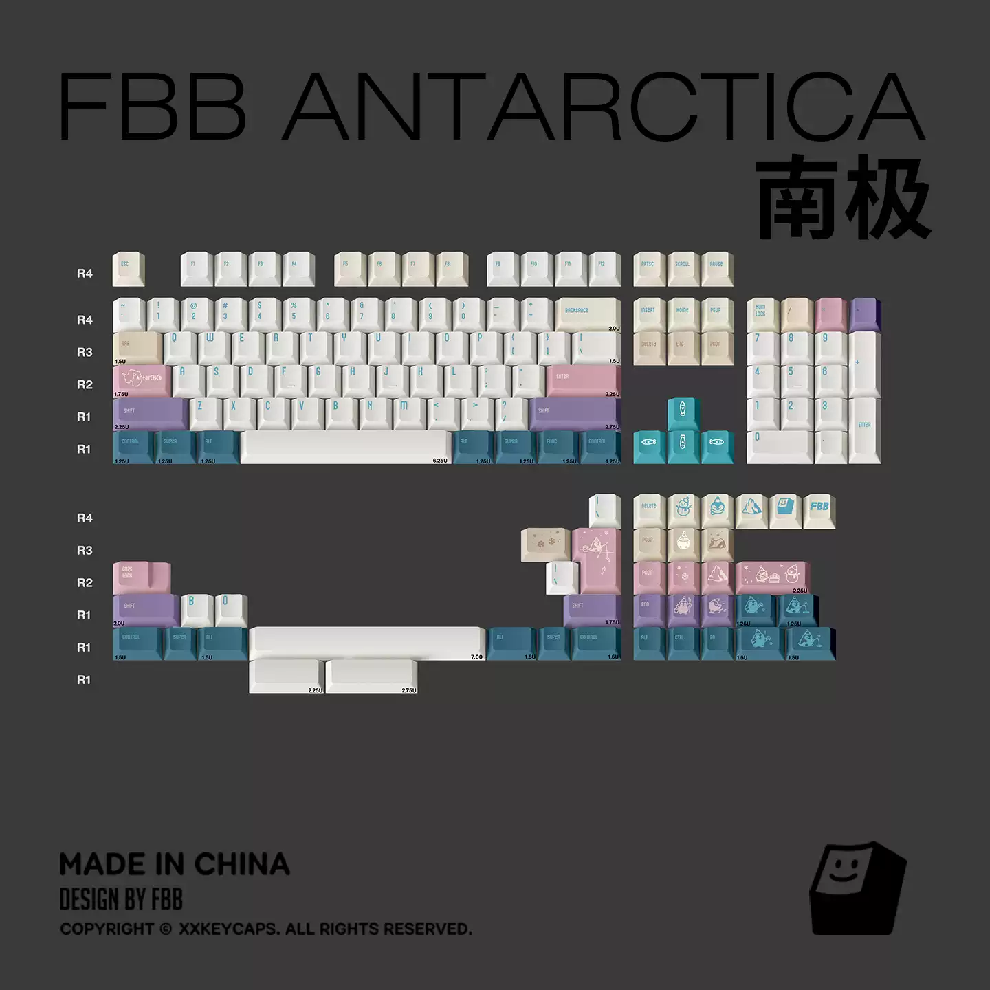 FBB - Antarctica PBT ANSI/ISO Keycap Set - Image 5