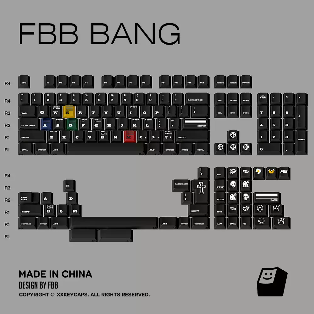 FBB - BANG PBT ANSI/ISO Keycap Set - Image 5