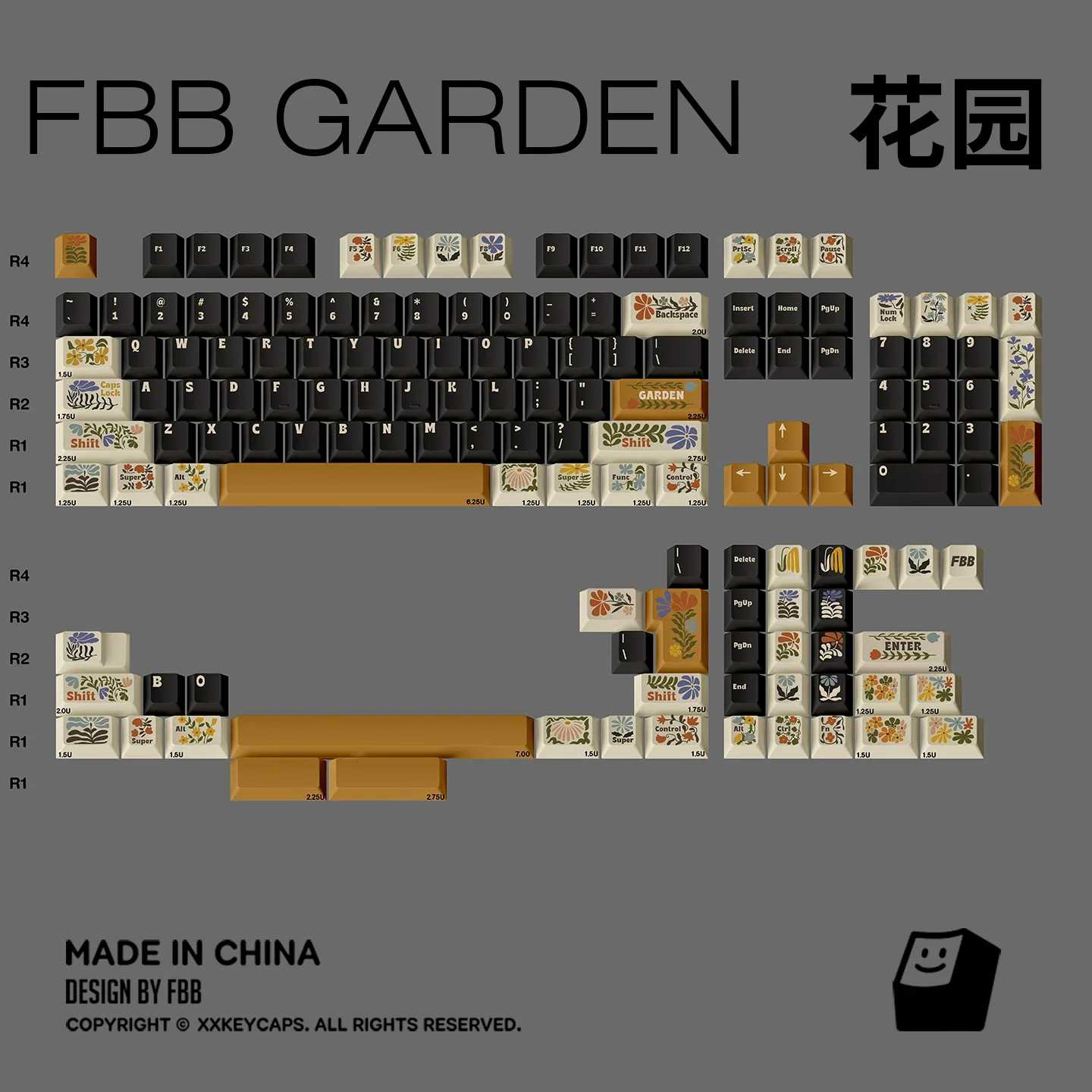 FBB - Garden Retro PBT ANSI/ISO Keycap Set - Image 6