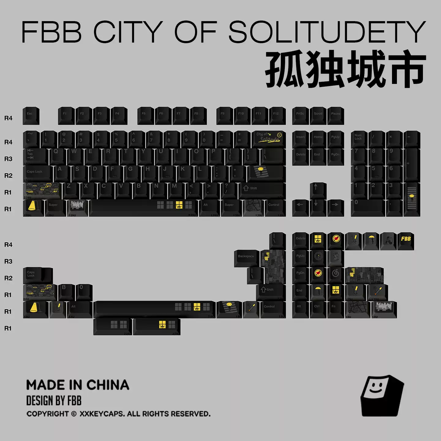 FBB - Lonely City PBT ANSI/ISO Keycap Set - Image 5