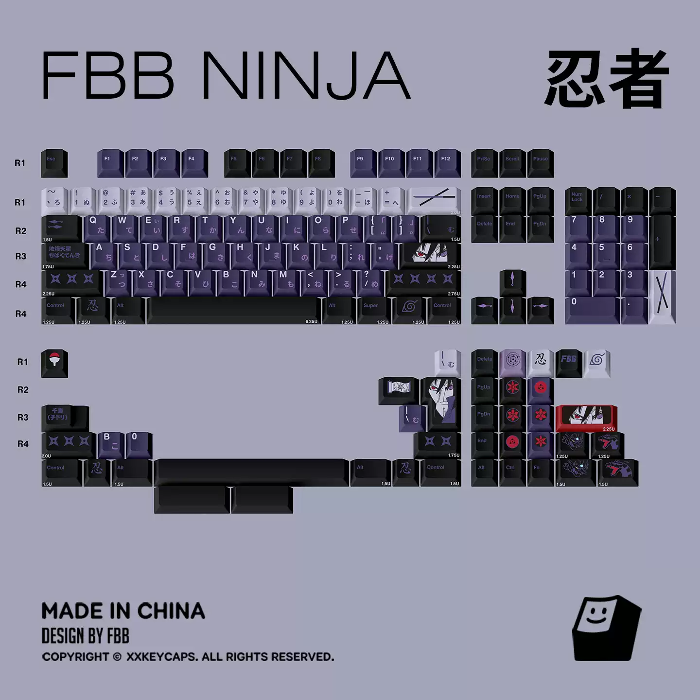 FBB - NINJA Ninja PBT ANSI/ISO Keycap Set - Image 5