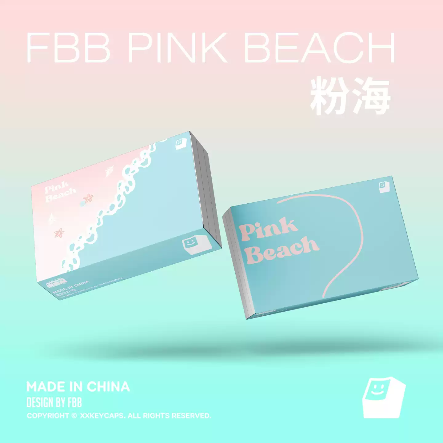 FBB - Pink Ocean PBT Five-Sided ANSI/ISO Keycap Set - Image 4