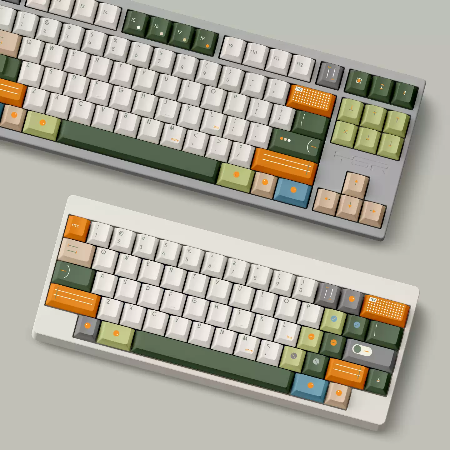 FBB - T52 Green Designer Minimalist PBT ANSI/ISO Keycap Set - Image 3