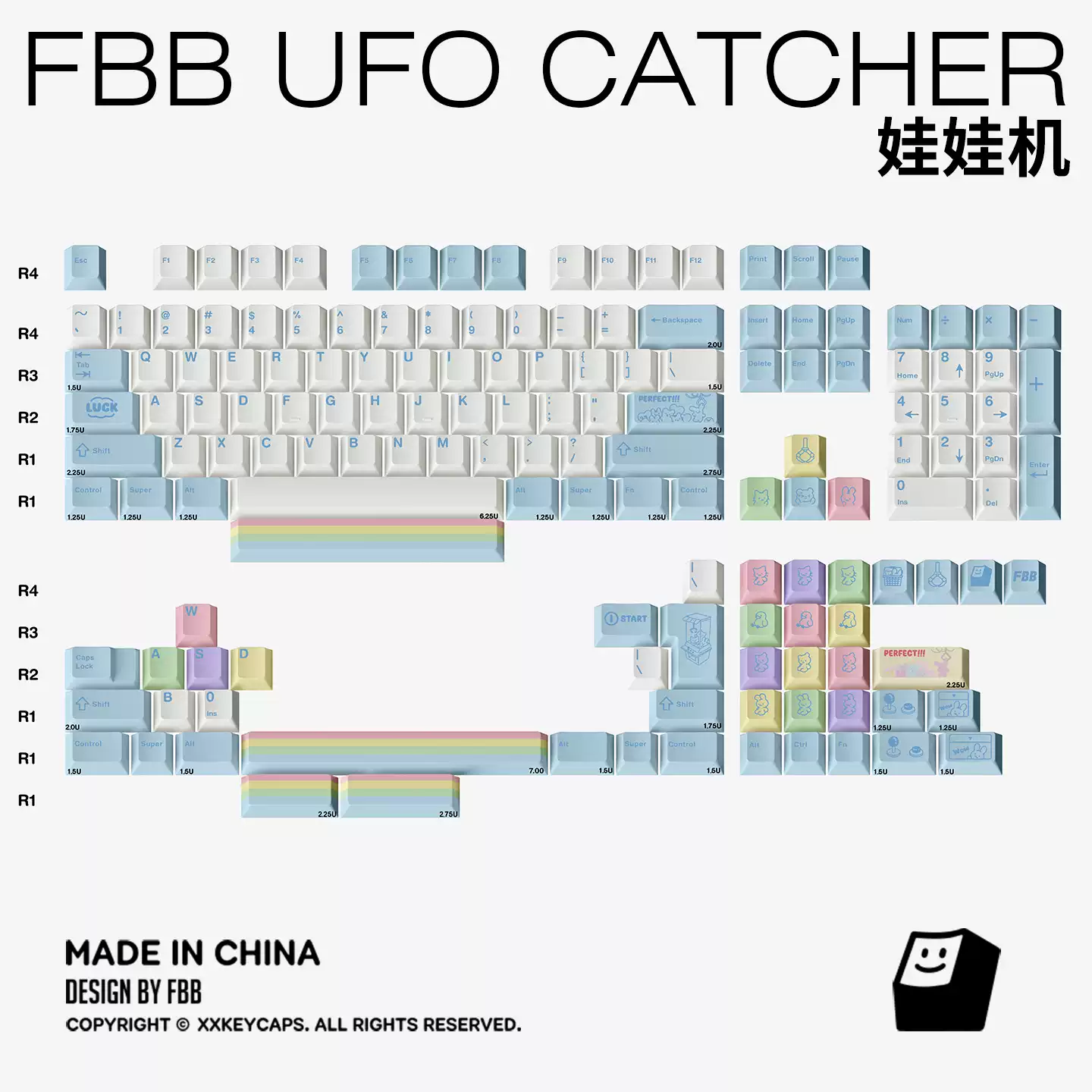 FBB - UFO Catcher Cute PBT ANSI/ISO Keycap Set - Image 5