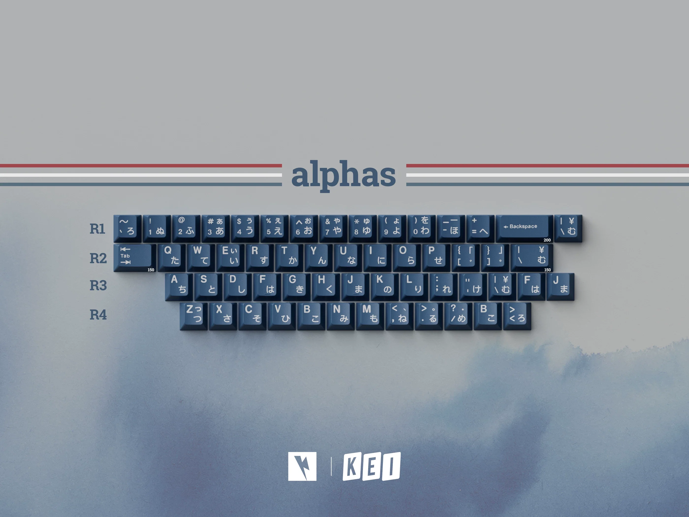 Keykobo - R-W-B ABS Double-Shot ANSI/ISO Keycap Set - Image 15