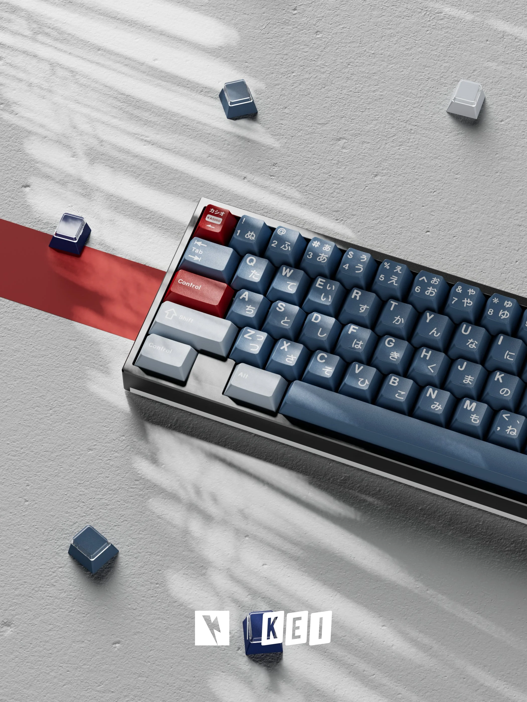 Keykobo - R-W-B ABS Double-Shot ANSI/ISO Keycap Set - Image 3