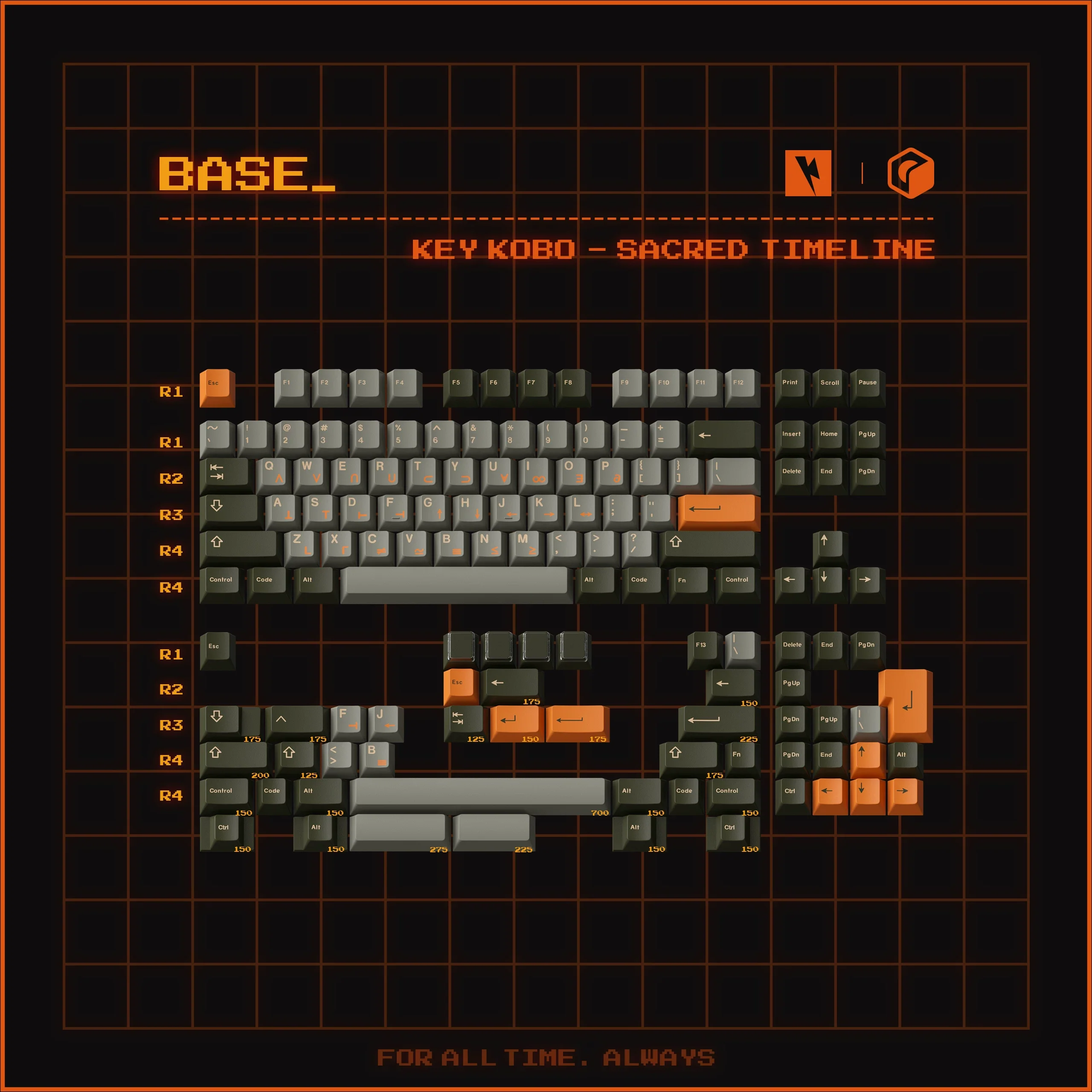 Keykobo - Sacred Timeline ABS Double-Shot ANSI/ISO Keycap Set - Image 7