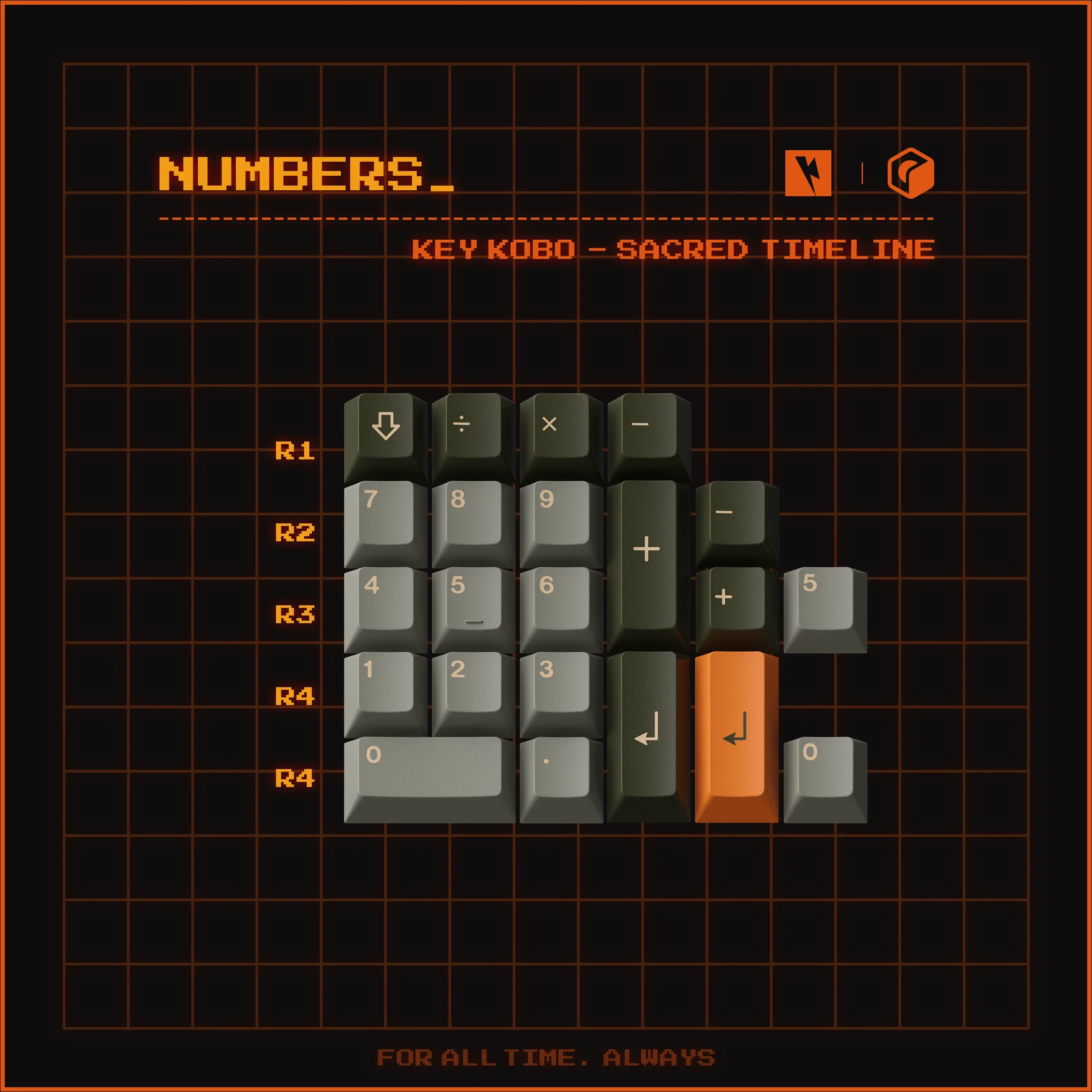 Keykobo - Sacred Timeline ABS Double-Shot ANSI/ISO Keycap Set - Image 9