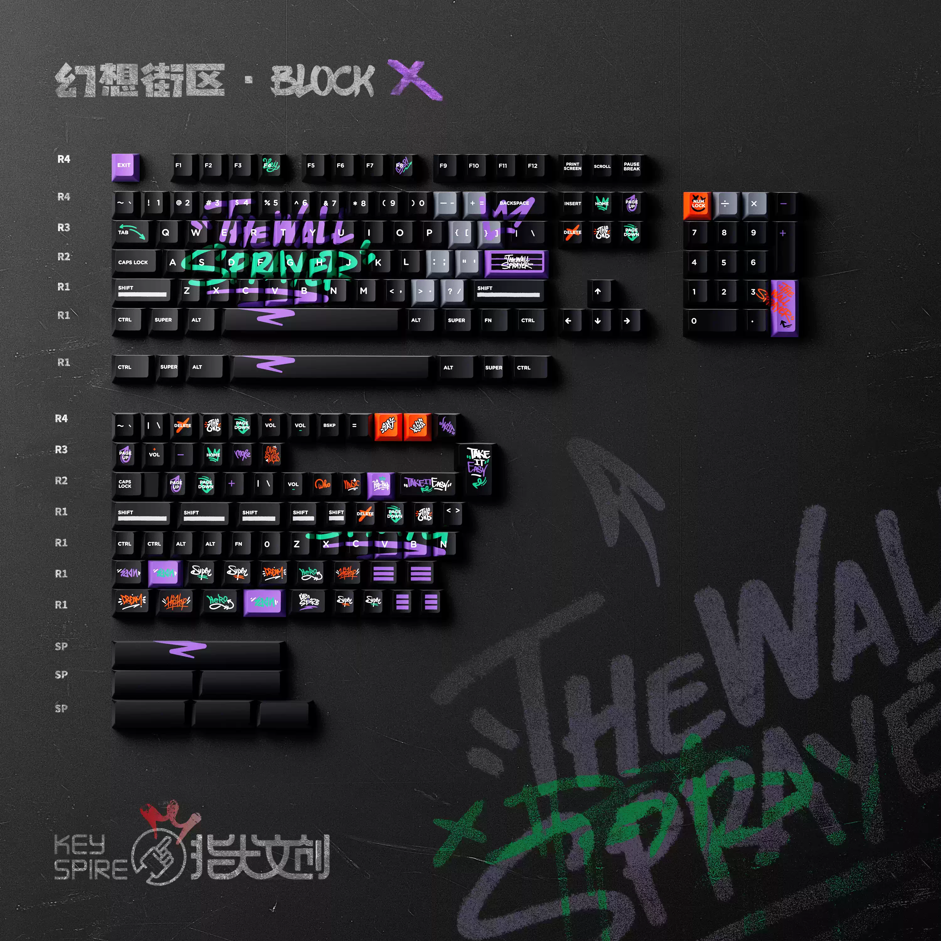 Keyspire - The Wall Sprayer Graffiti Theme Keycap Set - Image 5