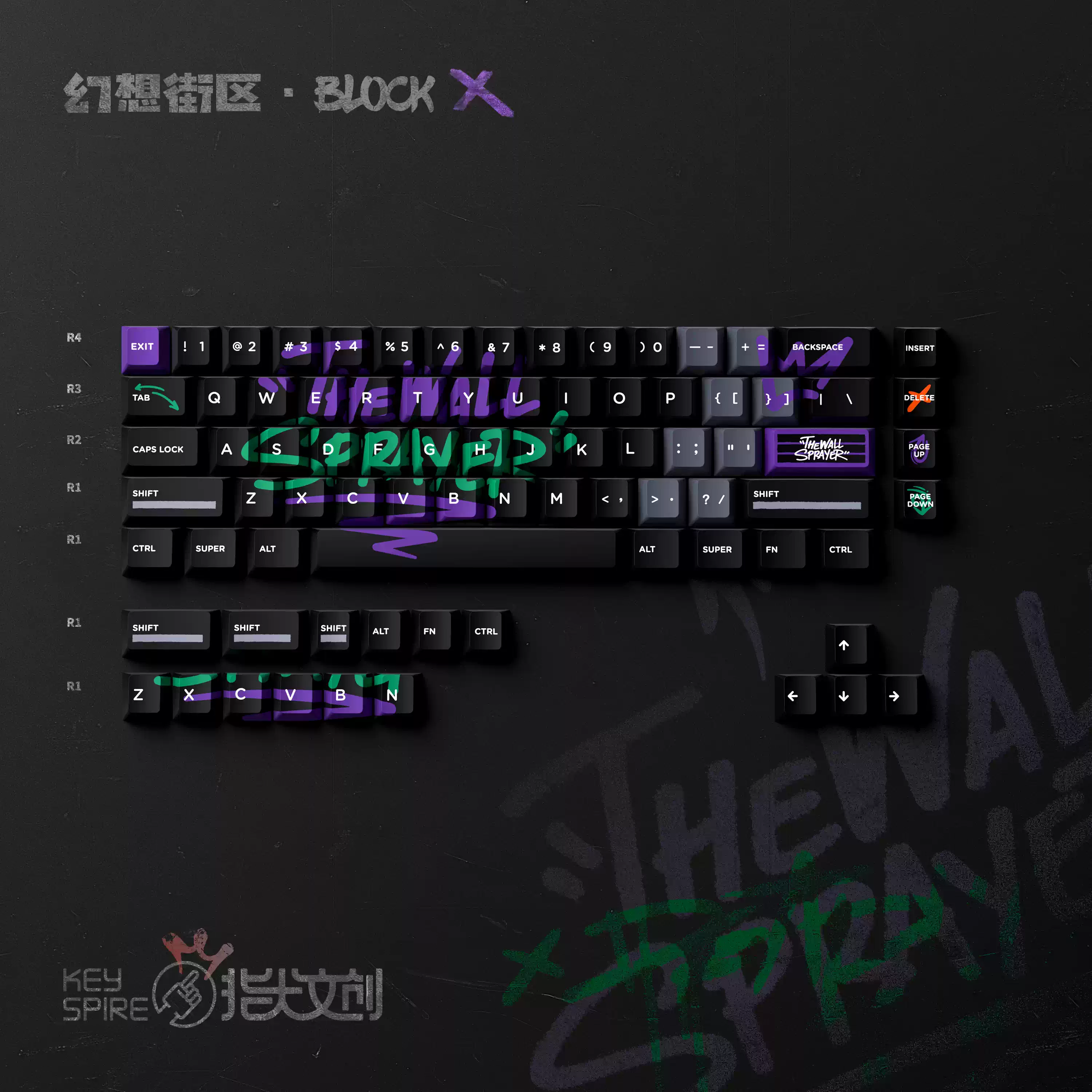 Keyspire - The Wall Sprayer Graffiti Theme Keycap Set - Image 6