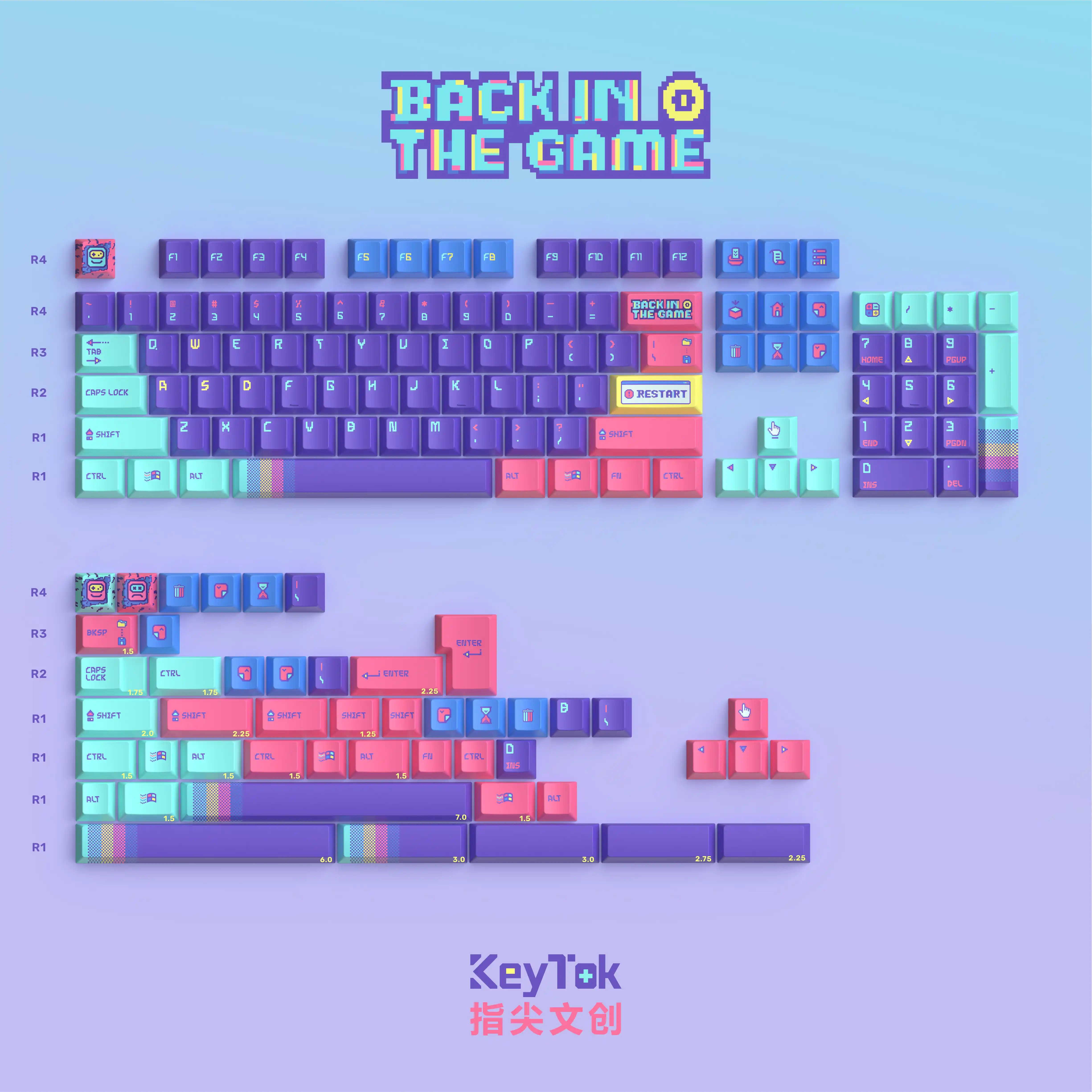 Keytok - Cherry Back in the Game Keycap Set - Image 6