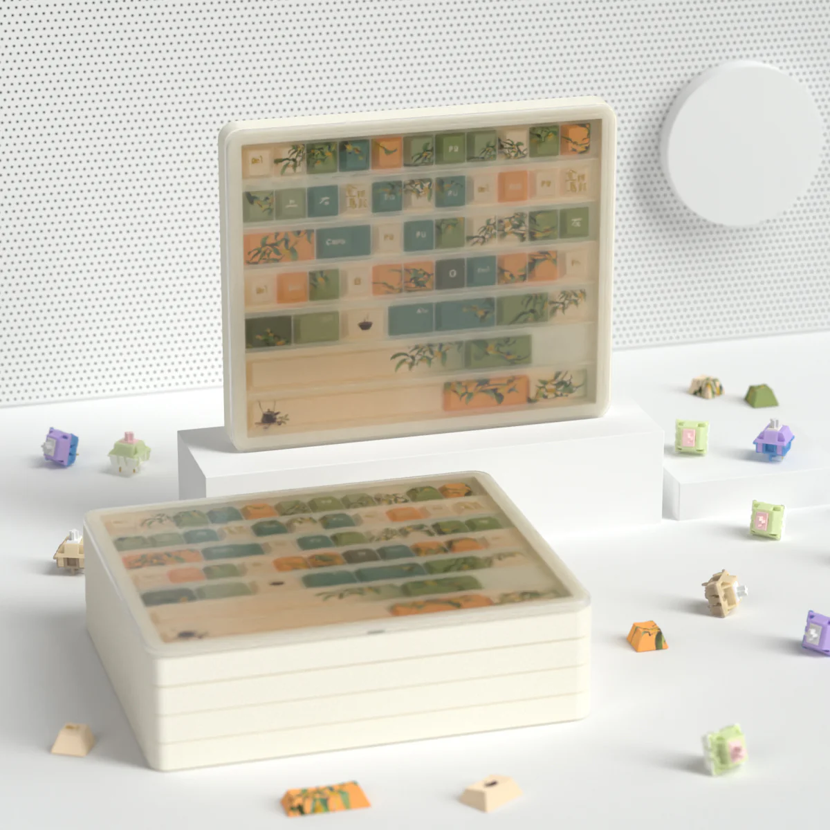 Multi-Layer Keycaps Storage Box – Dustproof & Stackable Boxes