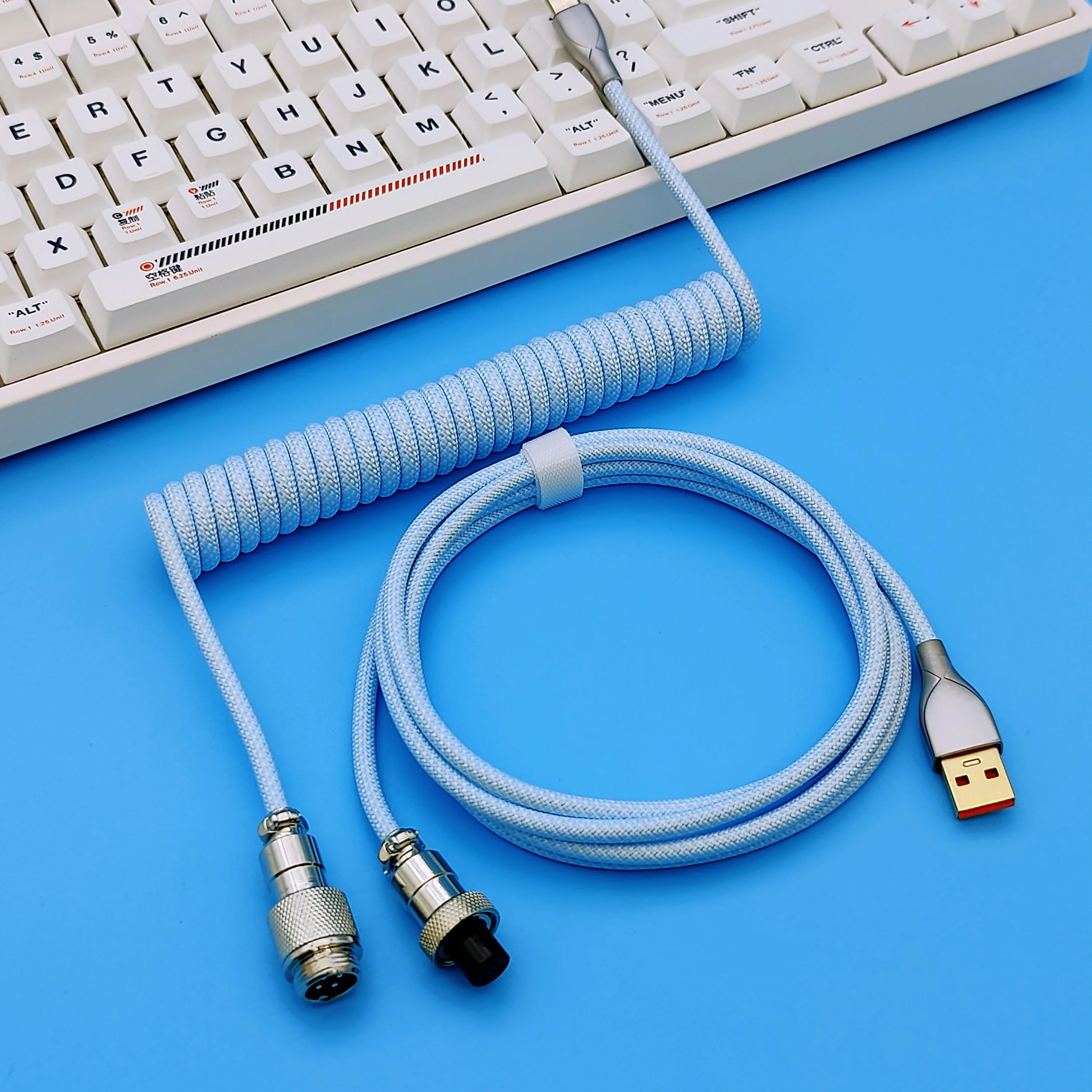 OZO Classic Coiled USB-A to USB-C Cable for Mechanical Keyboards - Image 5