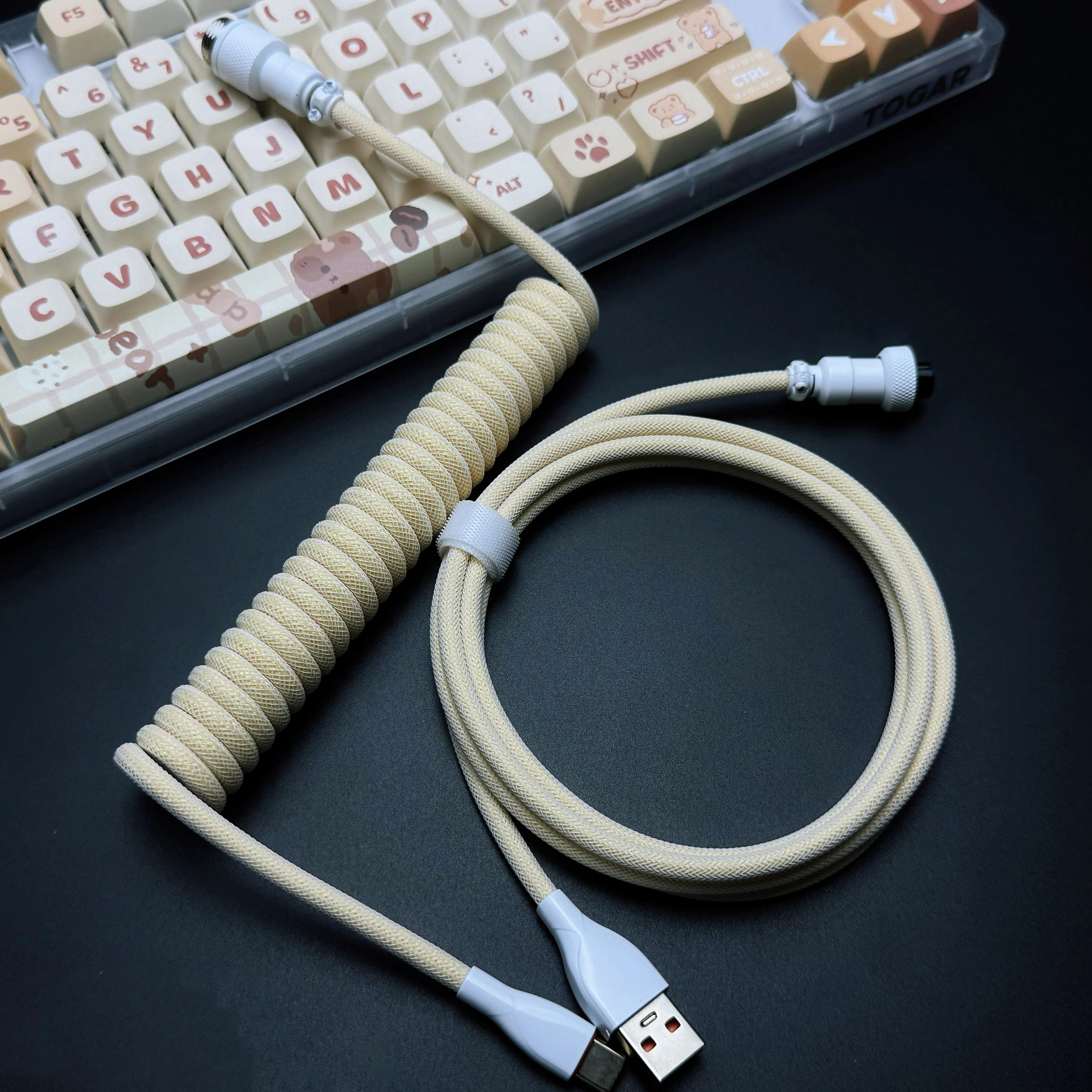 OZO Classic Coiled USB to USB-C Cable for Mechanical Keyboards - Image 8