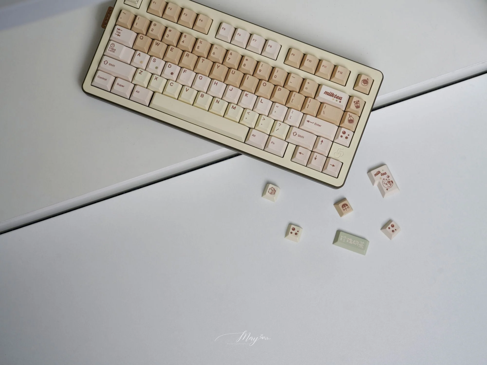 Qwertykeys - Pearl Milk Tea Keycap Set - Image 5