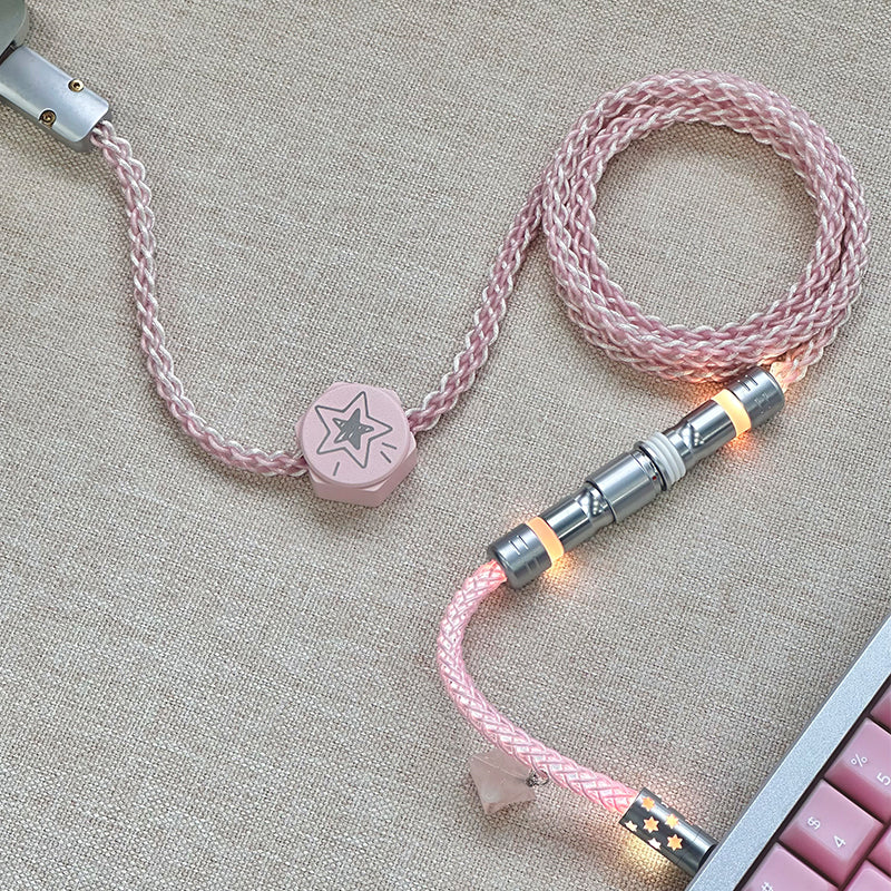 UNKNOWN ERROR - D12 RGB Light Pink Light - Sakura Stardust Keyboard Cable
