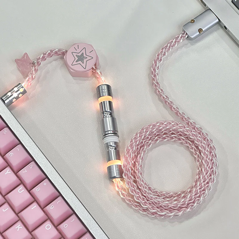 UNKNOWN ERROR - D12 RGB Light Pink Light - Sakura Stardust Keyboard Cable - Image 2
