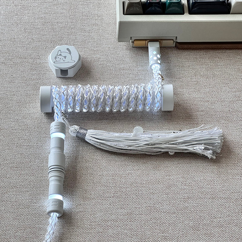UNKNOWN ERROR - D20 White Light - Lazy Cat Keyboard Cable - Image 2