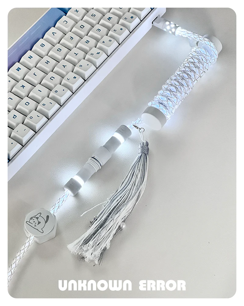 UNKNOWN ERROR - D20 White Light - Lazy Cat Keyboard Cable - Image 5
