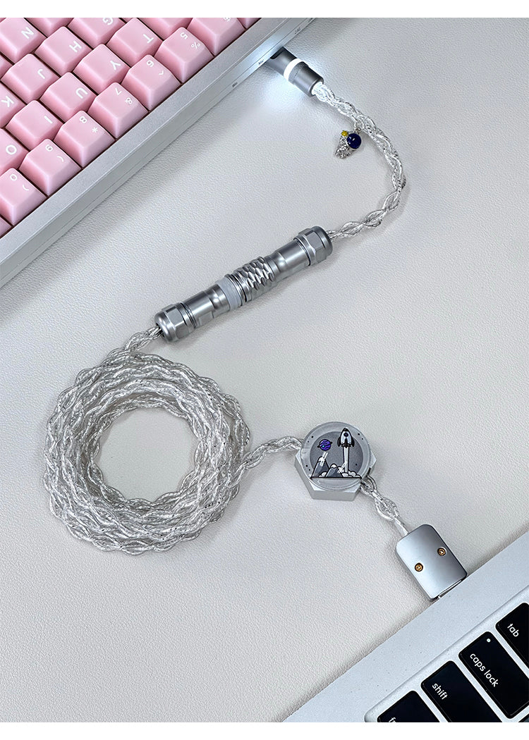 UNKNOWN ERROR - D30 Silver/Blue/RGB Light - Astronaut Series Keyboard Cable - Image 10