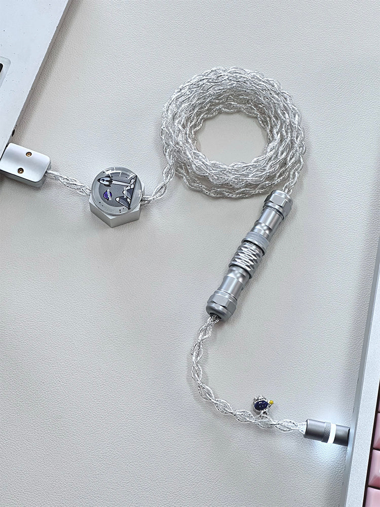 UNKNOWN ERROR - D30 Silver/Blue/RGB Light - Astronaut Series Keyboard Cable - Image 6