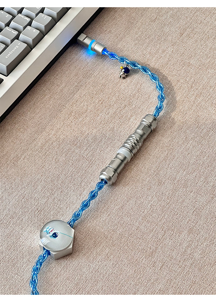 UNKNOWN ERROR - D30 Silver/Blue/RGB Light - Astronaut Series Keyboard Cable - Image 8