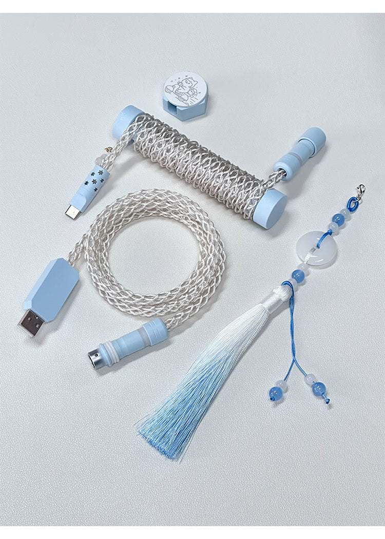 UNKNOWN ERROR - D33 White Blue Light - Lazy Cat Series Keyboard Cable - Image 6