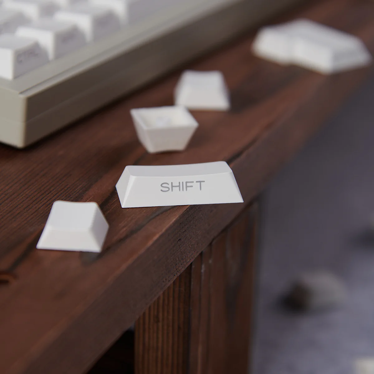 White & Black - 131-Key ISO/ANSI PBT Side-Engraved Keycap Set - Image 5