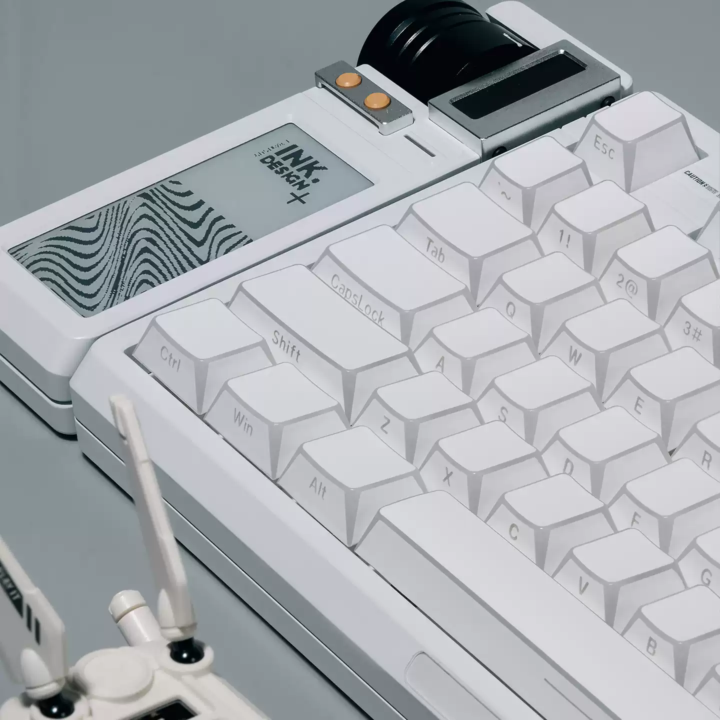White/Black Refraction Side-Engraved ISO/ANSI Keycap Set - Image 3