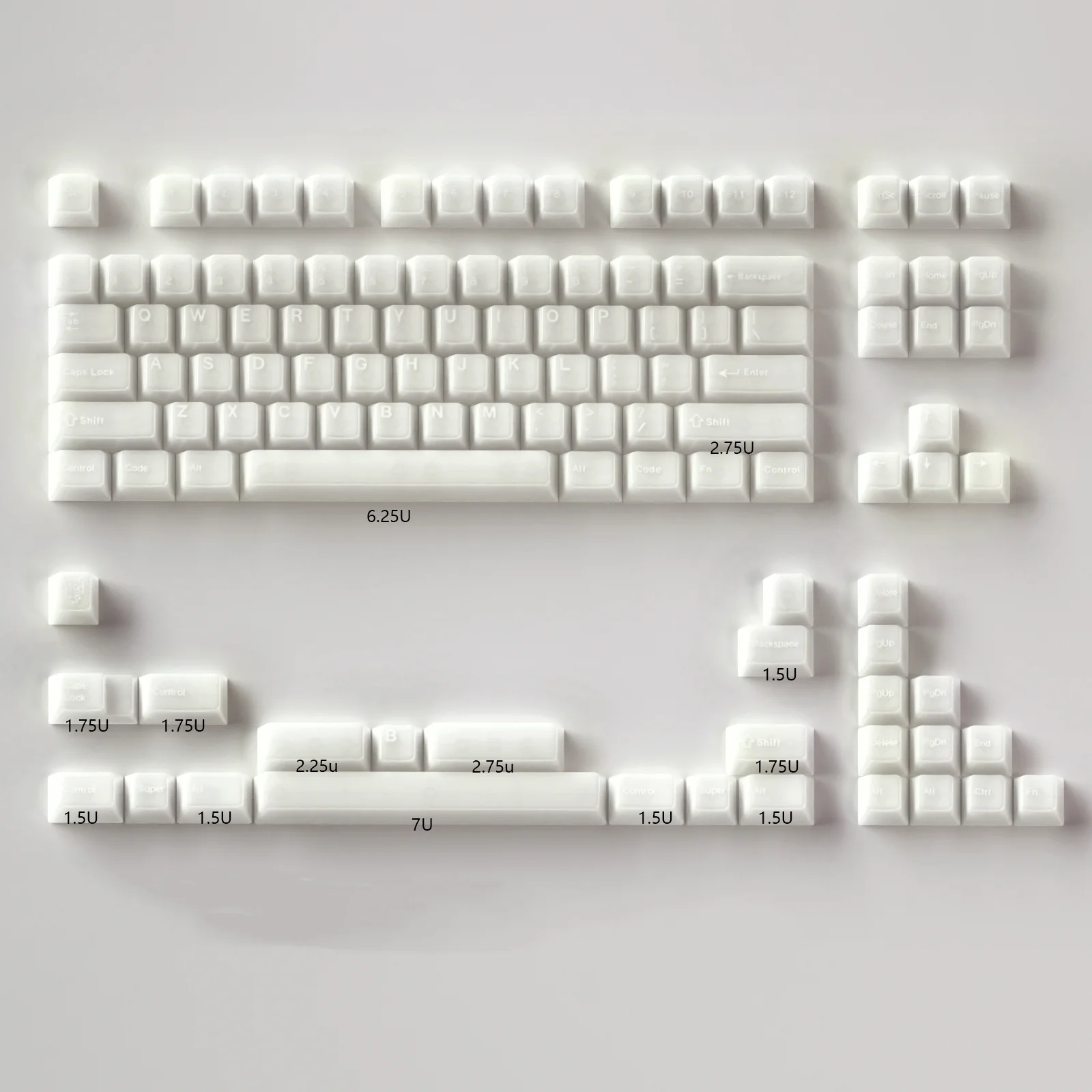 White Marble - 114/154 PBT+ABS ANSI/ISO Keycap Set - Image 5