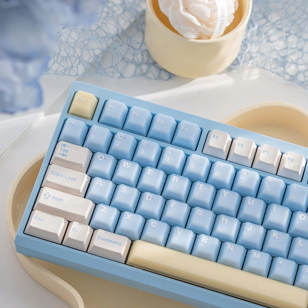 White Peach Oolong / Sea Salt Soda - 164-Key Translucent Keycap Set - Image 12