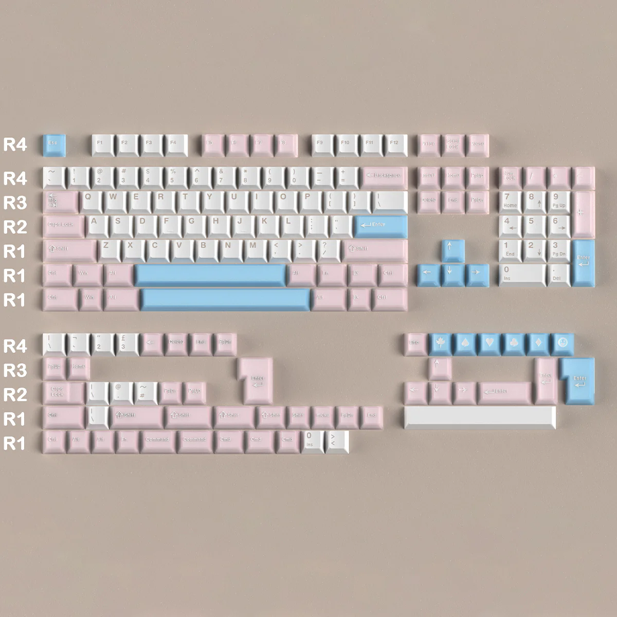 White Peach Oolong / Sea Salt Soda - 164-Key Translucent Keycap Set - Image 14