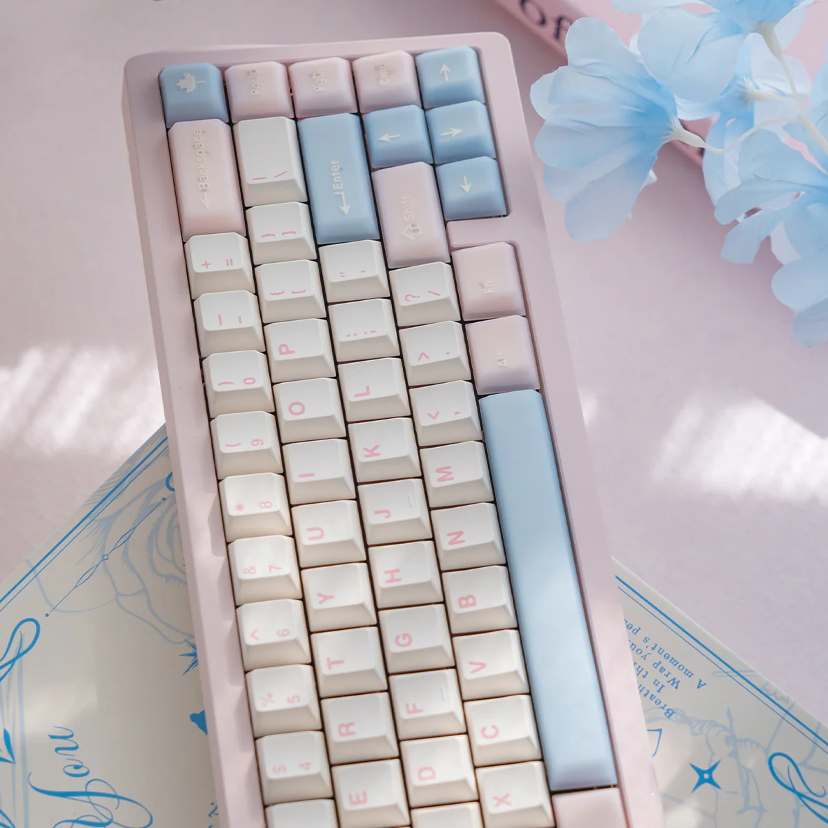 White Peach Oolong / Sea Salt Soda - 164-Key Translucent Keycap Set - Image 7