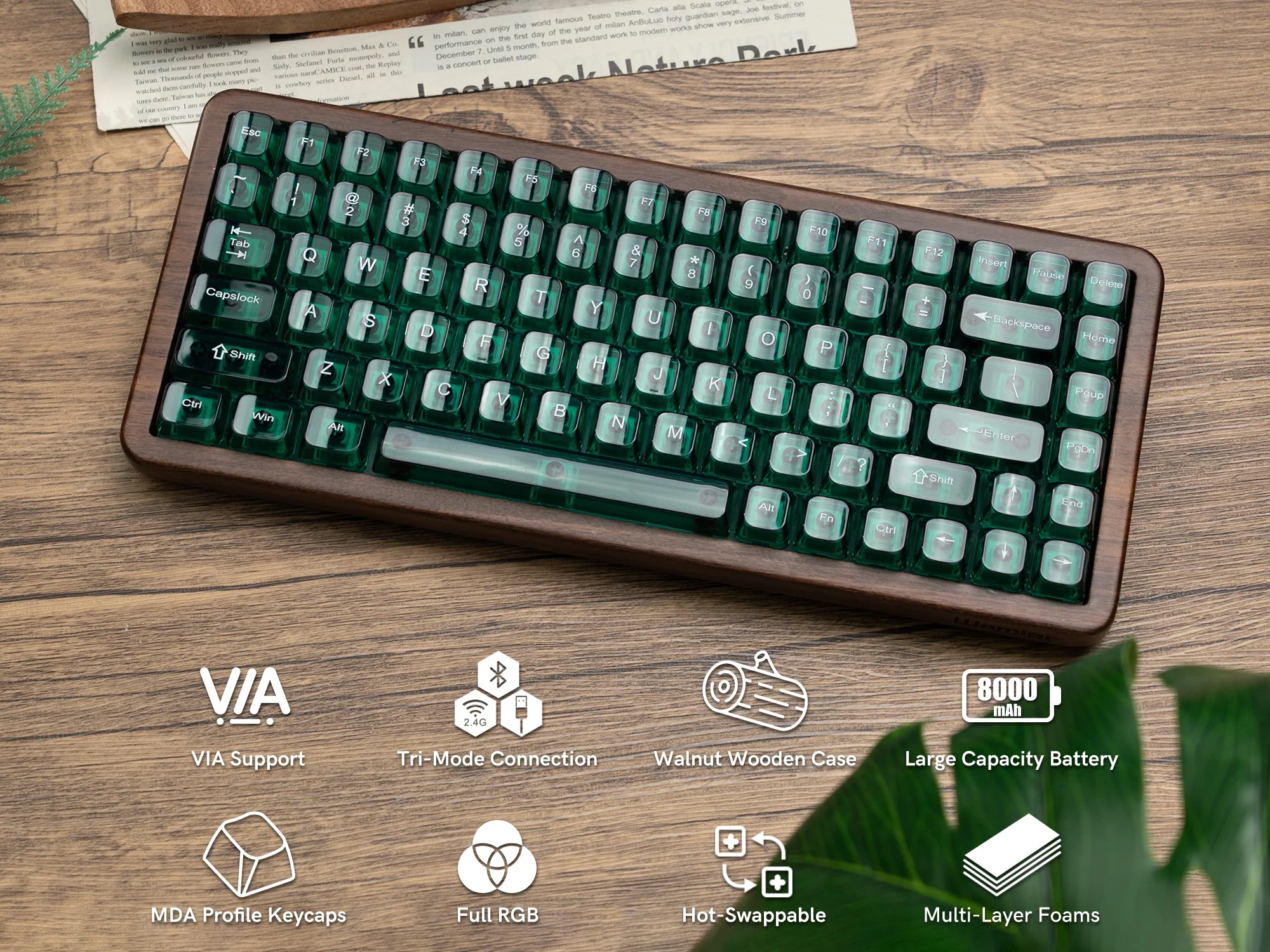 Womier - WD75 75% Gasket-Mount RGB Hot-Swappable Mechanical Keyboard - Image 6