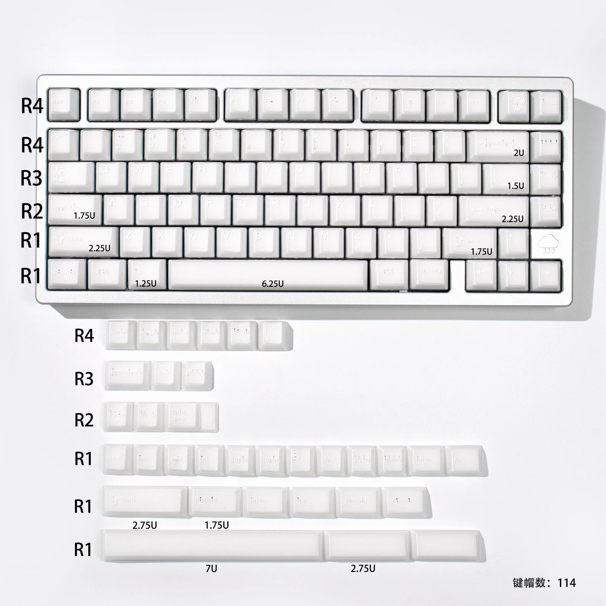 X-Ray – 114 ABS Translucent Keycap Set - Image 6
